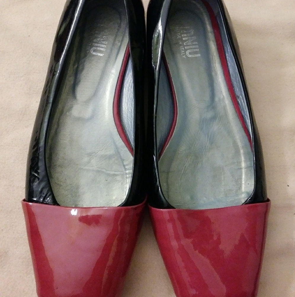 MNIU Black/Pink Patent Leather Flat